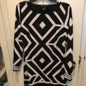B/W Geometric Dress by INC